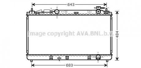 Радіатор (вир-во AVAl) AVA COOLING TO2598 (фото 1)