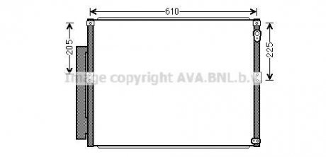 Радіатор кондиціонера Toyota LC120 Prado 3,0d 4,0i 03>09 AVA COOLING TO5634D (фото 1)