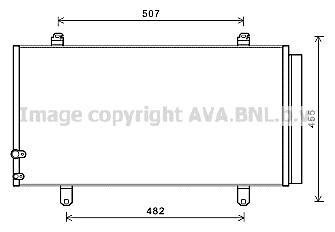 Конденсатор кондиционера TOYOTA CAMRY (XV5) (11-) (пр-во) AVA COOLING TO5698D (фото 1)