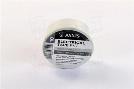 Изолента белая 19mm*10м <> Axxis ET-912 W (фото 1)