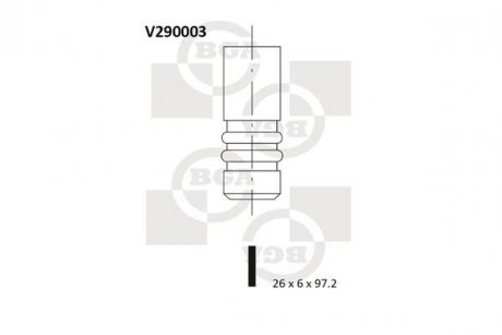 Клапан двигуна BGA V290003 (фото 1)