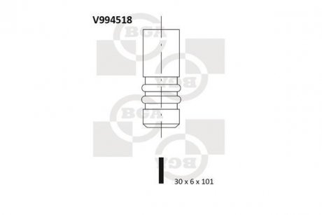 Клапан двигуна BGA V994518 (фото 1)