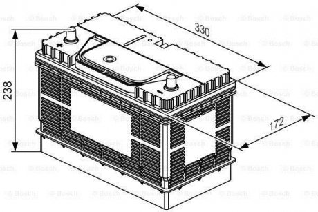 Акумуляторна батарея 105А BOSCH 0 092 L40 340 (фото 1)