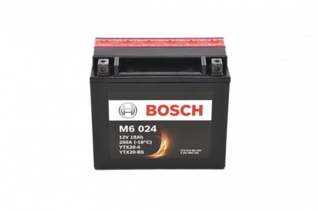 Акумуляторна батарея 18Ah/250A (177x88x156) (AGM) (мото) замінено на 0986FA1260 BOSCH 0 092 M60 240 (фото 1)