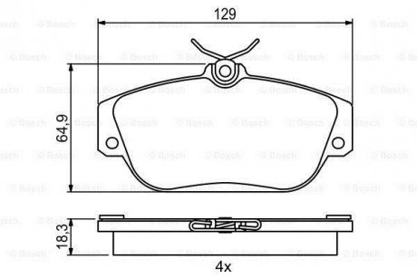 Гальмівні колодки дискові BOSCH 0986424016 (фото 1)