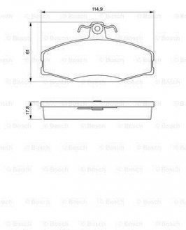 Гальмівні колодки дискові BOSCH 0986424373 (фото 1)