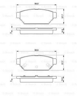 Гальмівні колодки дискові BOSCH 0986424464 (фото 1)