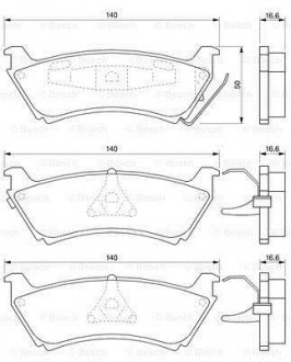 Гальмівні колодки дискові BOSCH 0986424648 (фото 1)