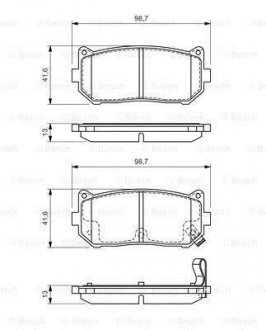 Колодки гальмівні дискові BOSCH 0 986 424 693 (фото 1)