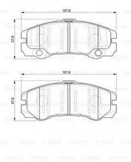 Колодки гальмівні дискові BOSCH 0 986 424 760 (фото 1)