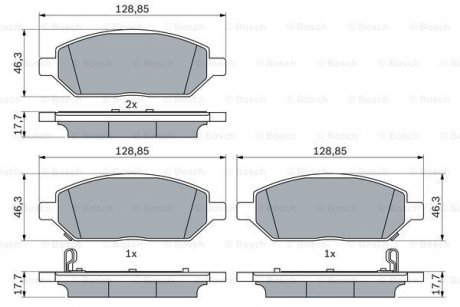 Гальмівні колодки дискові BOSCH 0986424842 (фото 1)