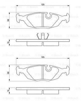 Колодка гальм. диск. SAAB/VOLVO 900/9000/440/460/480 задн. (вир-во) BOSCH 0 986 460 996 (фото 1)
