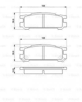 Гальмівні колодки дискові BOSCH 0986461143 (фото 1)