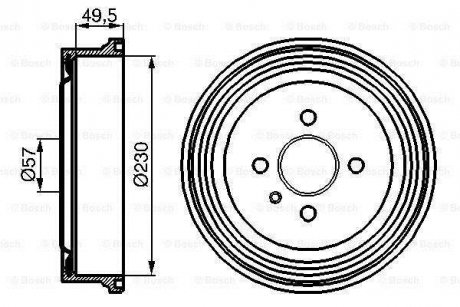 Тормозной барабан BOSCH 0986477100 (фото 1)