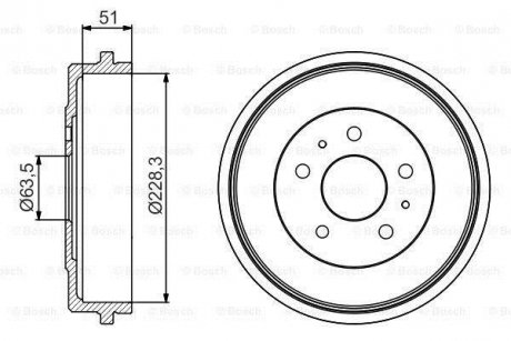 Тормозной барабан BOSCH 0986477219 (фото 1)