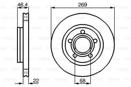 Тормозной диск BOSCH 0986478574 (фото 1)