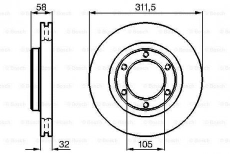 Диск гальмівний BOSCH 0 986 478 580 (фото 1)