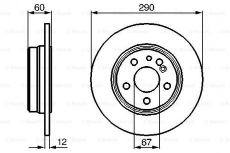 Тормозной диск BOSCH 0986478607 (фото 1)