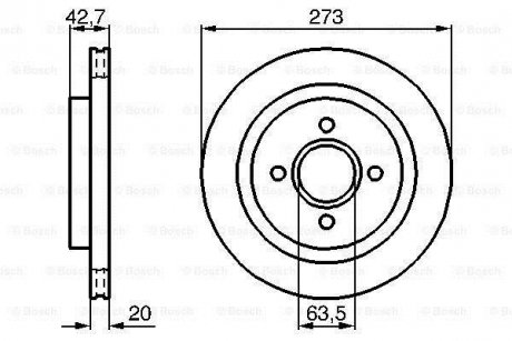 ДИСК ТОРМ. BOSCH 0986478816 (фото 1)