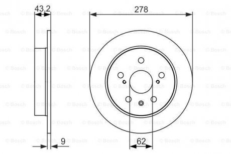 Тормозной диск BOSCH 0986479047 (фото 1)