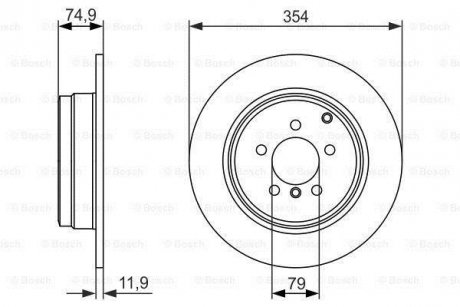 Тормозной диск BOSCH 0986479612 (фото 1)