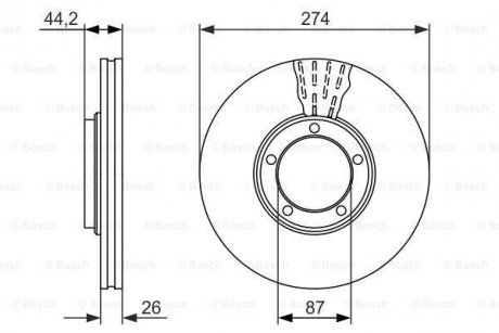 Гальмівний диск BOSCH 0986479696