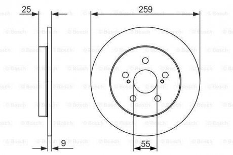 Тормозной диск BOSCH 0986479721 (фото 1)