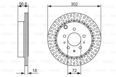 Тормозной диск BOSCH 0986479757 (фото 1)