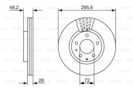 Диск гальмівний BOSCH 0986479758 (фото 1)