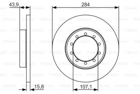 Диск тормозной FORD TRANSIT 06-14 задн. (пр-во) BOSCH 0 986 479 A34 (фото 1)