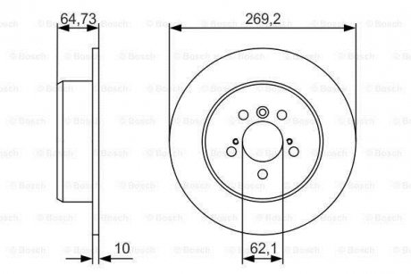 Диск гальмівний BOSCH 0 986 479 R00 (фото 1)