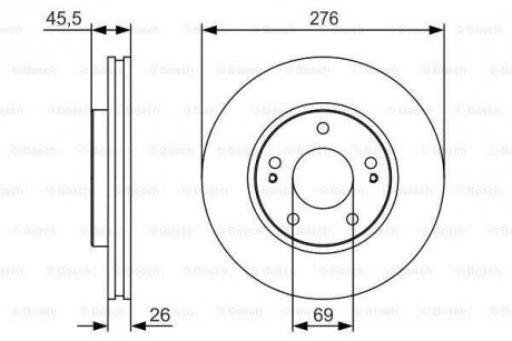 Тормозной диск BOSCH 0986479S00 (фото 1)