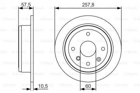 ДИСК ТОРМОЗНОЙ BOSCH 0 986 479 S08 (фото 1)