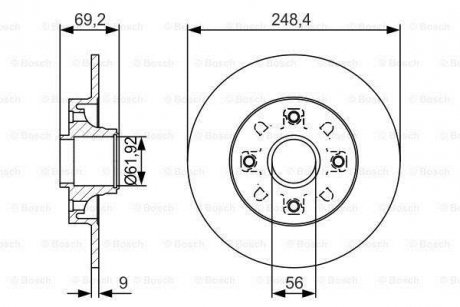 Диск гальмівний BOSCH 0986479S43 (фото 1)