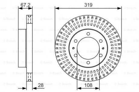 Тормозной диск BOSCH 0986479T36 (фото 1)