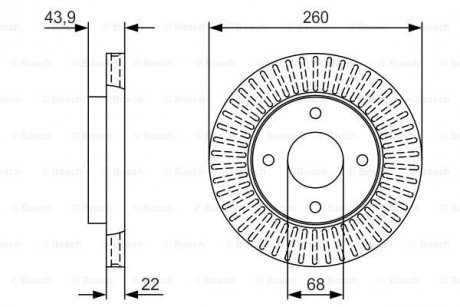 Тормозной диск BOSCH 0986479U61 (фото 1)