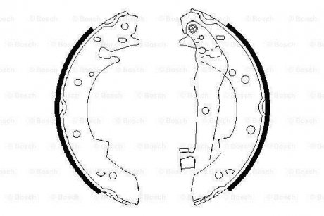 Колодки гальмівні (задние) BMW 3 -94 (228.6x42) (барабанные) BOSCH 0 986 487 013 (фото 1)