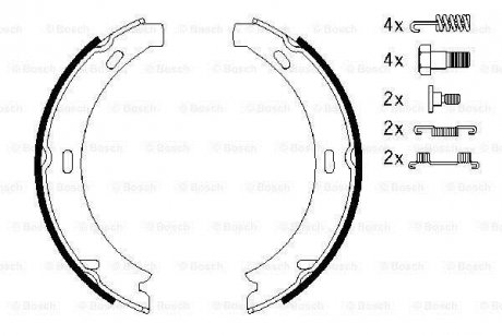 Тормозные колодки барабанные BOSCH 0986487584 (фото 1)