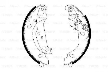 Колодки гальмівні барабанные BOSCH 0 986 487 624 (фото 1)