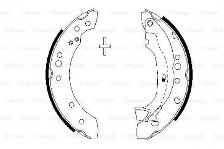 Гальмівні колодки барабанные BOSCH 0986487664 (фото 1)