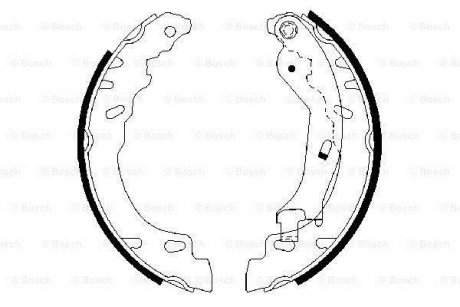 Гальмівні колодки барабанні BOSCH 0986487704 (фото 1)