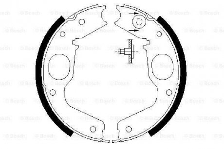 Колодки гальмівні барабанні BOSCH 0986487719 (фото 1)