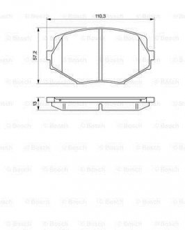 Гальмівні колодки дискові BOSCH 0986494080 (фото 1)