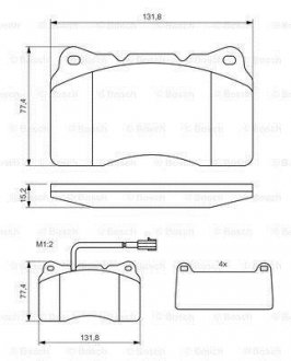 Гальмівні колодки дискові BOSCH 0986494131 (фото 1)