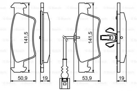 Гальмівні колодки дискові BOSCH 0986494219 (фото 1)