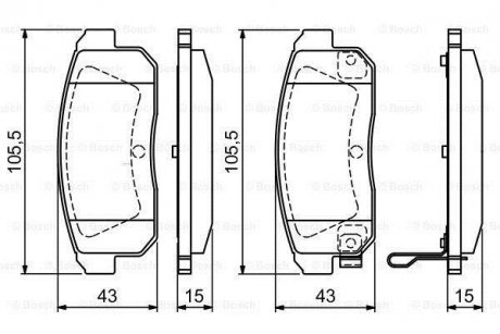 Гальмівні колодки дискові BOSCH 0986494223 (фото 1)