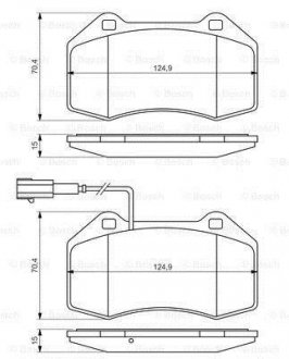 Гальмівні колодки дискові BOSCH 0986494228 (фото 1)