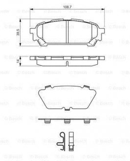 Колодки гальмівні дискові BOSCH 0 986 494 232 (фото 1)