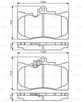 Колодки гальмівні дискові BOSCH 0986494252 (фото 1)