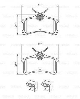 Гальмівні колодки дискові BOSCH 0986494274 (фото 1)